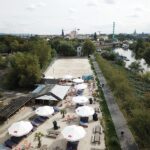Drohnenaufnahme vom alten Citybeach Dresden 2017 Citybeach Dresden History