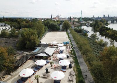 Drohnenaufnahme vom alten Citybeach Dresden 2017 Citybeach Dresden History